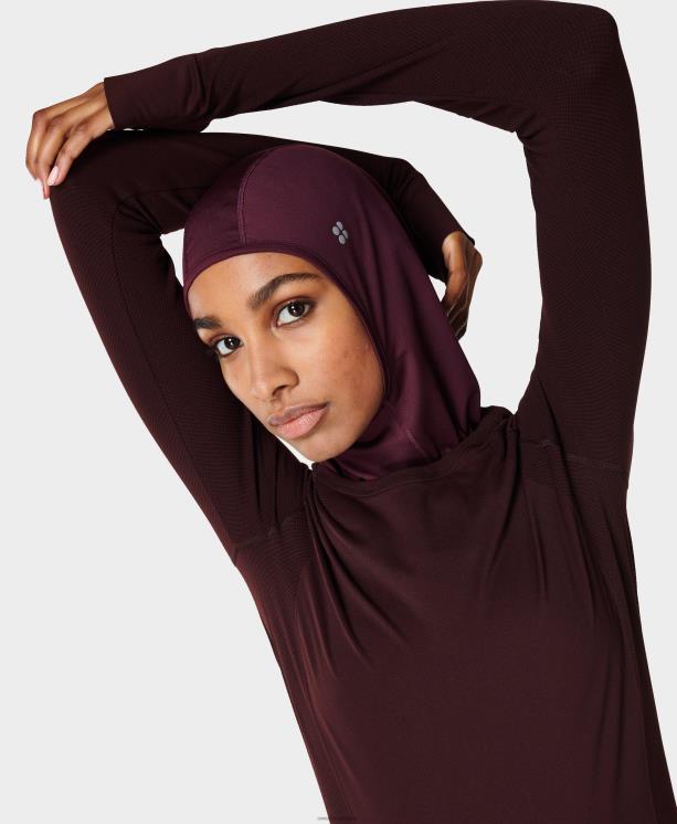 Sweaty Betty mujer hijab de entrenamiento NX4X782 accesorios rojo ciruela