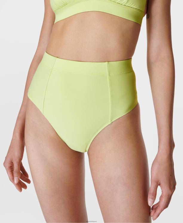 Sweaty Betty mujer braguita de bikini Brook de talle alto xtra life NX4X603 ropa pomelo verde