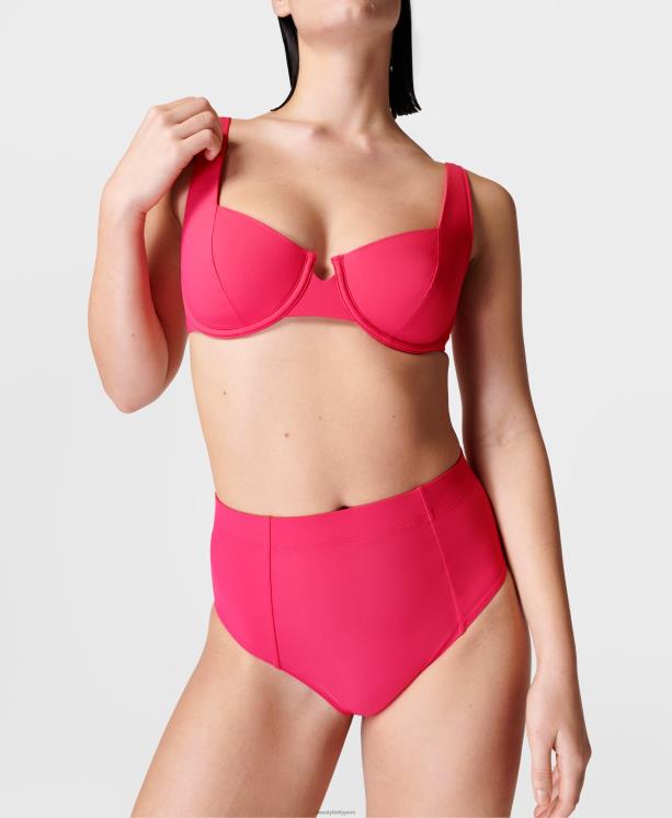 Sweaty Betty mujer braguita de bikini Brook de talle alto xtra life NX4X607 ropa resplandor rosa