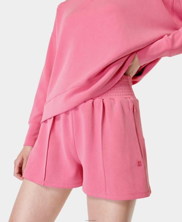 Sweaty Betty mujer shorts con peso de nube con lavado arena NX4X641 ropa piruleta rosa