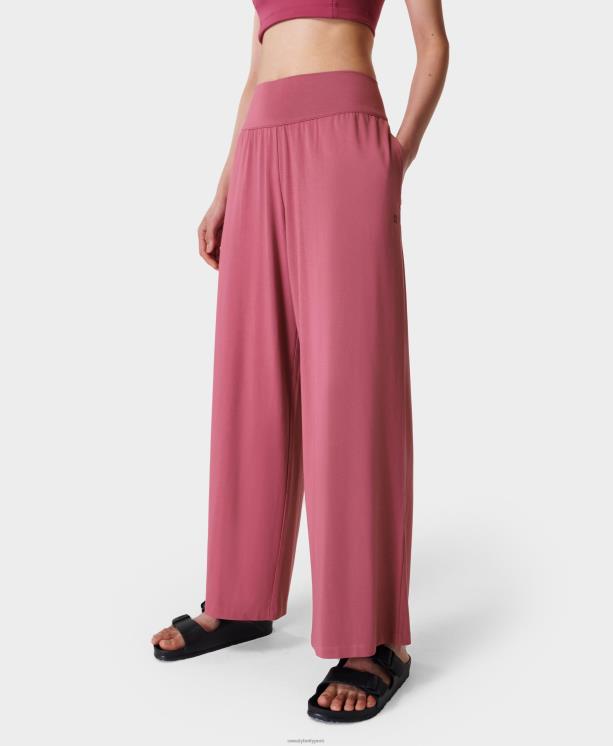 Sweaty Betty mujer pantalones anchos de modal NX4X597 ropa rosa ambiente