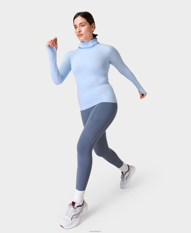 Sweaty Betty mujer Leggings reflectantes para correr Therma Boost 2.0 7/8 NX4X717 ropa azul infinito