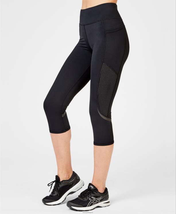 Sweaty Betty mujer leggings cortos para correr con cintura alta y gravedad cero NX4X1088 ropa negro