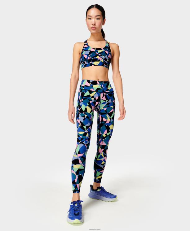 Sweaty Betty mujer leggings de entrenamiento de potencia NX4X60 ropa estampado de camuflaje prisma azul