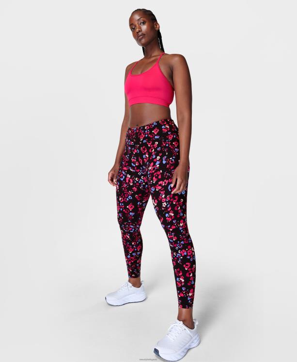Sweaty Betty mujer leggings de entrenamiento de potencia NX4X61 ropa estampado animal floral rosa