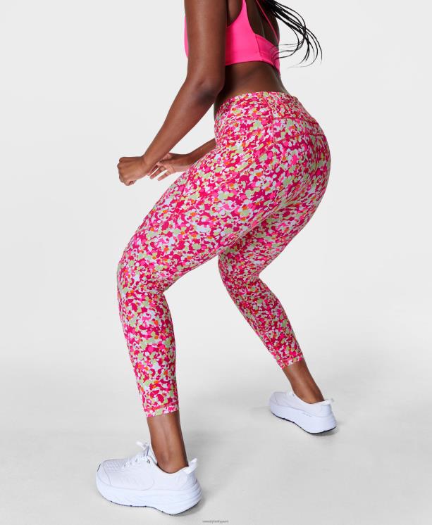 Sweaty Betty mujer leggings de entrenamiento power 7/8 NX4X15 ropa estampado rosa