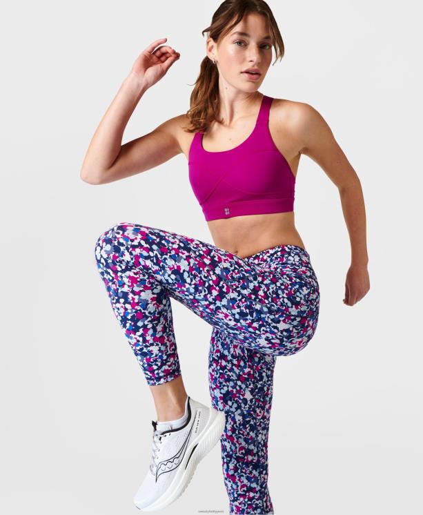Sweaty Betty mujer leggings de entrenamiento power 7/8 NX4X28 ropa impresión dab violeta magenta