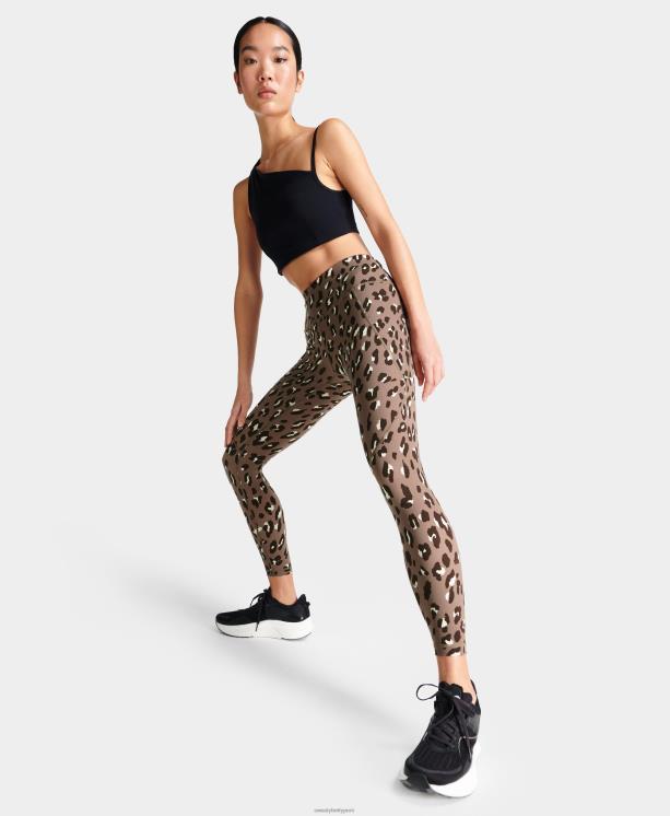 Sweaty Betty mujer leggings de entrenamiento power 7/8 NX4X7 ropa estampado de guepardo marrón