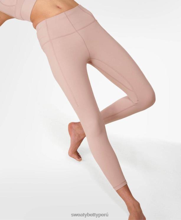 Sweaty Betty mujer leggings de yoga 7/8 súper suaves NX4X109 ropa rosa ceniza