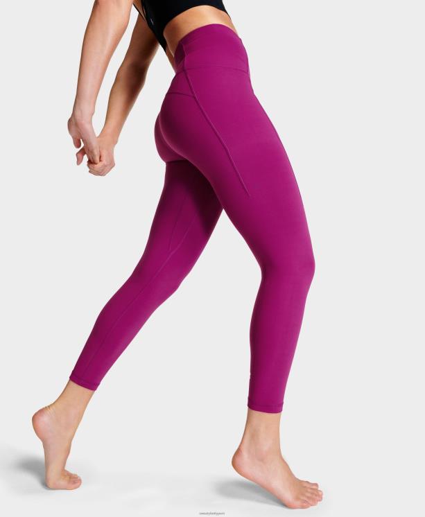 Sweaty Betty mujer leggings de yoga 7/8 súper suaves NX4X111 ropa rosa amaranto