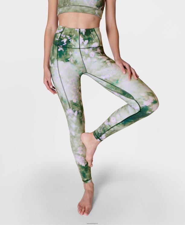 Sweaty Betty mujer leggings de yoga súper suaves NX4X177 ropa estampado de prado de lavanda verde