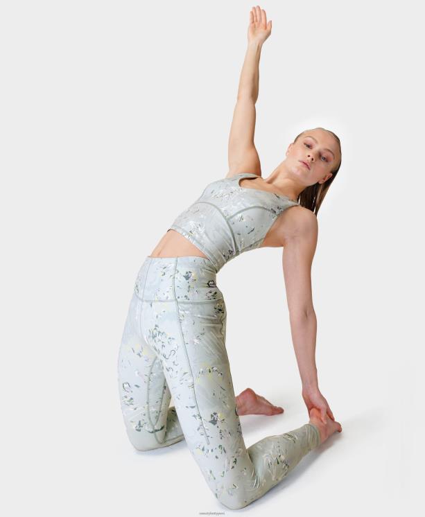 Sweaty Betty mujer leggings de yoga súper suaves NX4X184 ropa estampado floral azul cayendo
