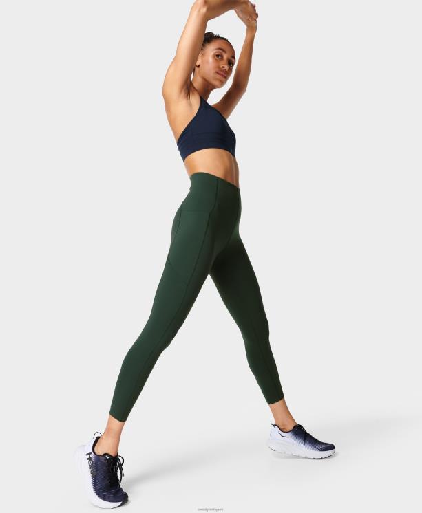 Sweaty Betty mujer leggings deportivos power ultrasculpt de talle alto 7/8 NX4X200 ropa caminata verde