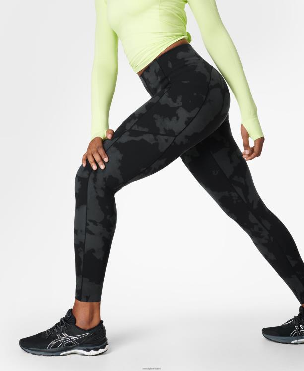 Sweaty Betty mujer leggings deportivos power ultrasculpt de talle alto NX4X472 ropa impresión desvanecida en negro