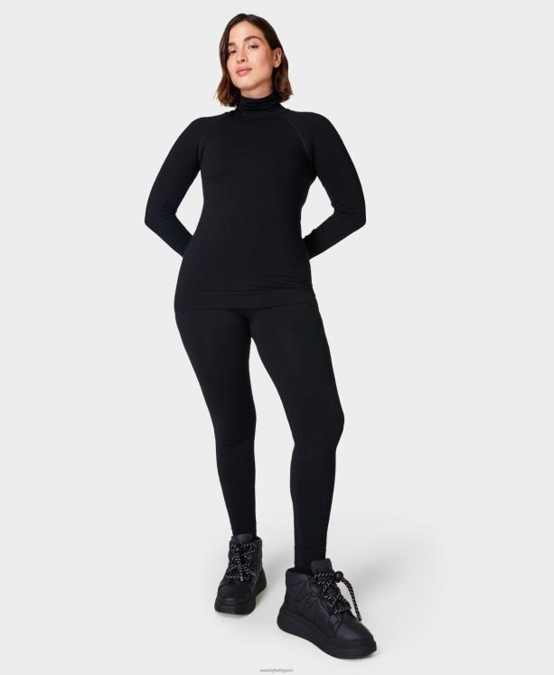 Sweaty Betty mujer leggings interiores de modal con lunares en jacquard NX4X525 ropa negro