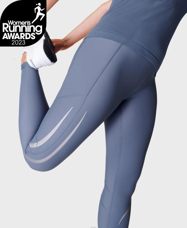 Sweaty Betty mujer leggings para correr con iluminación de gravedad cero NX4X521 ropa azul infinito