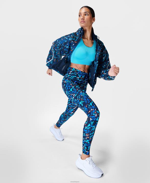 Sweaty Betty mujer leggings para correr de talle alto gravedad cero NX4X907 ropa estampado espacial animal azul