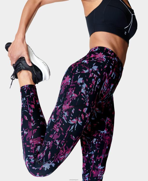 Sweaty Betty mujer leggings para correr de talle alto gravedad cero NX4X909 ropa estampado floral rosa