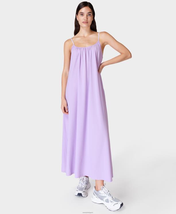 Sweaty Betty mujer vestido de verano con tiras explorer NX4X593 ropa lavanda violeta
