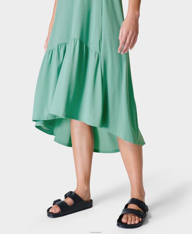Sweaty Betty mujer vestido midi explorer ace NX4X513 ropa espectro verde