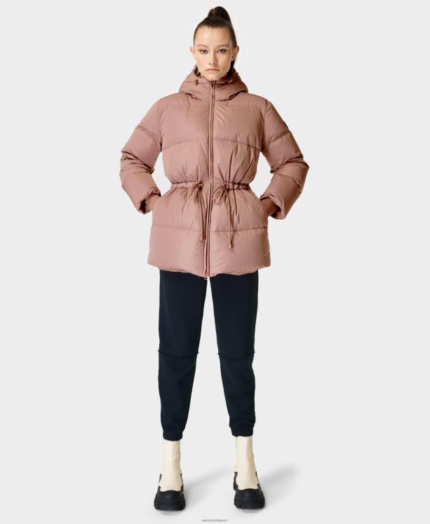 Sweaty Betty mujer chaqueta acolchada alta NX4X776 ropa castillo rosa