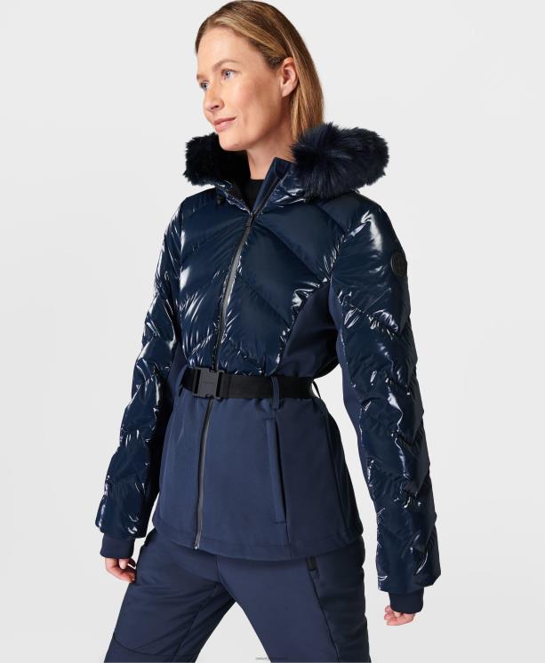 Sweaty Betty mujer chaqueta de esquí glaciar NX4X468 ropa Azul marino