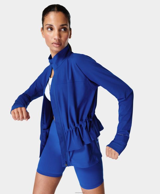 Sweaty Betty mujer chaqueta para correr por carril rápido NX4X747 ropa relámpago azul