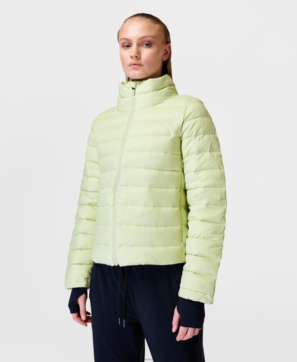 Sweaty Betty mujer chaqueta plegable pathfinder NX4X763 ropa verde brillante