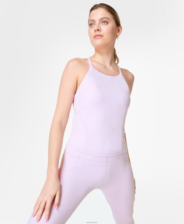 Sweaty Betty mujer tanque de yoga súper suave NX4X899 ropa flor de niebla púrpura