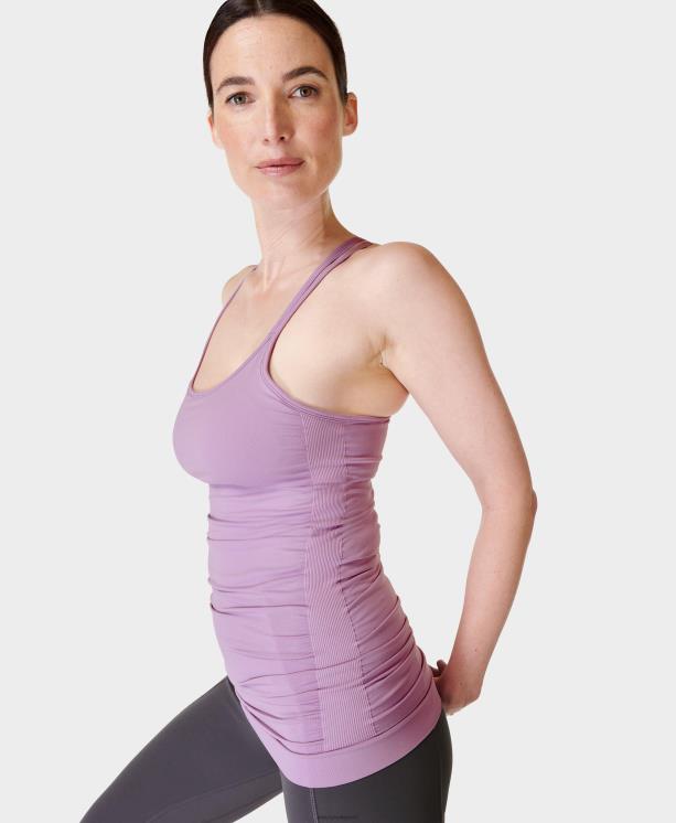 Sweaty Betty mujer tanque de yoga sin costuras aplomo NX4X703 ropa lirio morado