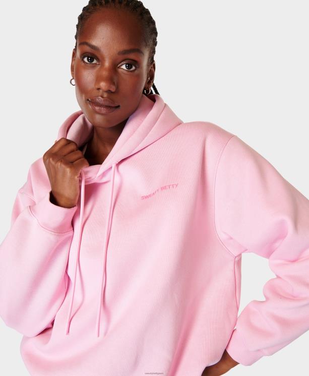 Sweaty Betty mujer sudadera con capucha de potencia NX4X216 ropa rosa tiza