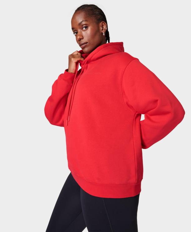 Sweaty Betty mujer sudadera con capucha de potencia NX4X217 ropa rojo intenso