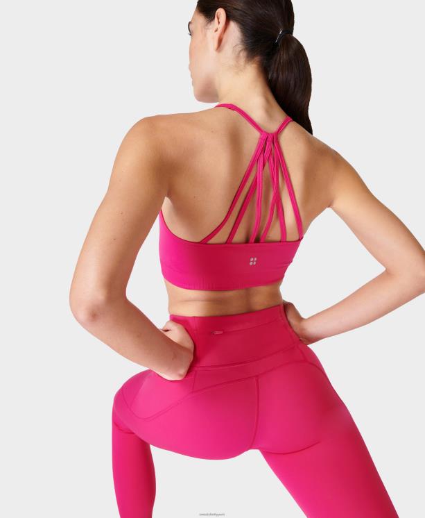 Sweaty Betty mujer sujetador de yoga reformado espíritu NX4X616 ropa frambuesa rosa