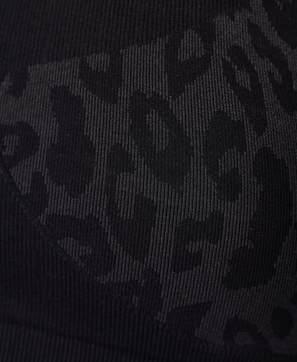 Sweaty Betty mujer sujetador deportivo de resistencia NX4X460 ropa jacquard gris fácil de leopardo